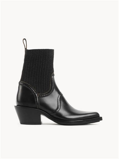 chloe nellie texan boot|Chloé NELLIE TEXAN ANKLE BOOT .